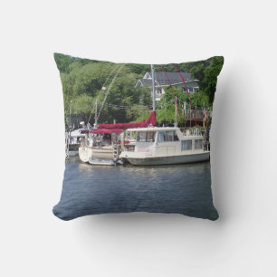 Beaux Bateaux Lance Oreiller