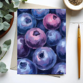 Beaux Bleuets | Carte de peinture de fruits