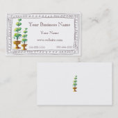 Beaux cartes de visite d'arts topiaires de jardin (Devant / Derrière)