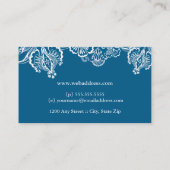 Beaux cartes de visite de dentelle (Dos)