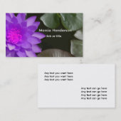 Beaux cartes de visite de fleur (Devant / Derrière)