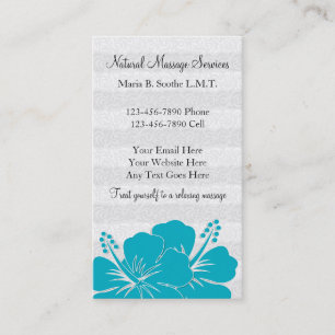 Beaux cartes de visite de massage