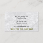 Beaux cartes de visite de nature d'arbres (Dos)