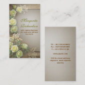 beaux cartes de visite d'élégance vintage (Devant / Derrière)