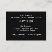 Beaux cartes de visite d'imaginaire de la sorcière (Dos)