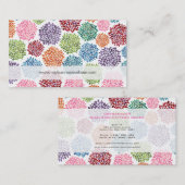 Beaux cartes de visite floraux de coutume de (Devant / Derrière)