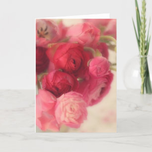 Beaux Cartes pour notes floraux roses