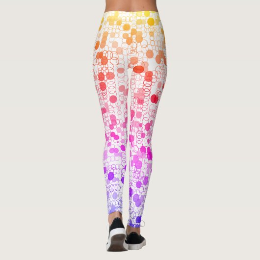 Beaux Cercles colorés Leggings (Dos)