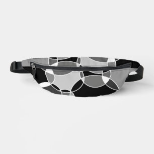 Beaux cercles intersectés noirs et blancs