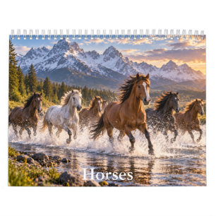 Beaux Chevaux Calendrier Scénique de Cheval
