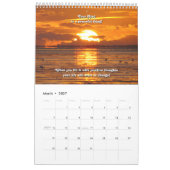 Beaux couchers de soleil et calendrier de citation (Mar 2027)