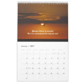 Beaux couchers de soleil et calendrier de citation (Jan 2027)