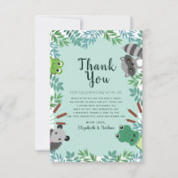 Beaux critères de marécage Baby shower Merci