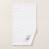 Beaux Cygnes et papillons décoratifs (Serviette à main)