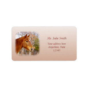 Beaux étiquettes de adresse de retour de cheval d