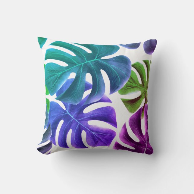 Beaux Feuilles tropicaux - Oreiller (Recto)