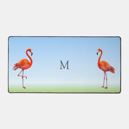 Beaux Flamants Roses & Monogramme (Recto)