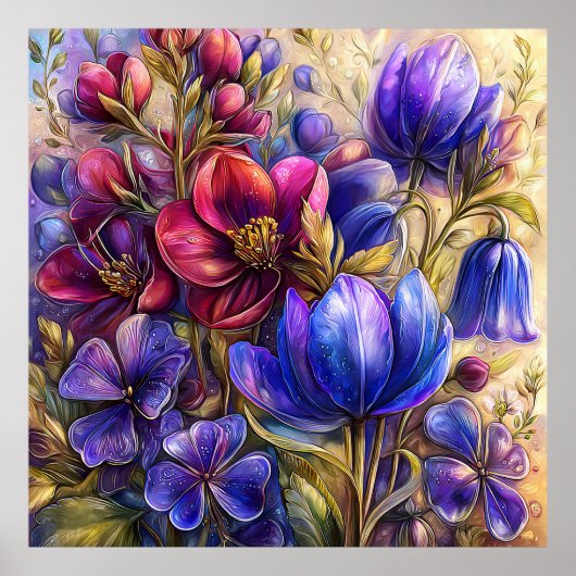 Beaux Fleurs de Printemps Art Mural 17 (Devant)