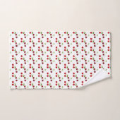 Beaux fruits de cerise sur fond blanc (Serviette à main)