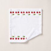 Beaux fruits de cerise sur le kit de serviettes de (Gant de toilette)
