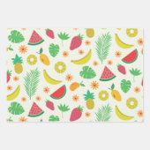Beaux fruits d'été et motif feuille tropical (Devant)