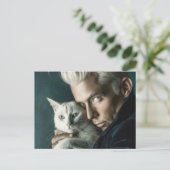 Beaux Hommes & Cartes d'Art de Chats (Debout devant)