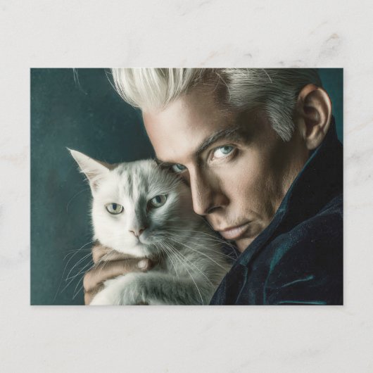 Beaux Hommes & Cartes d'Art de Chats (Devant)