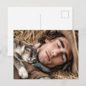 Beaux Hommes & Cartes d'Art de Chats (Devant / Derrière)