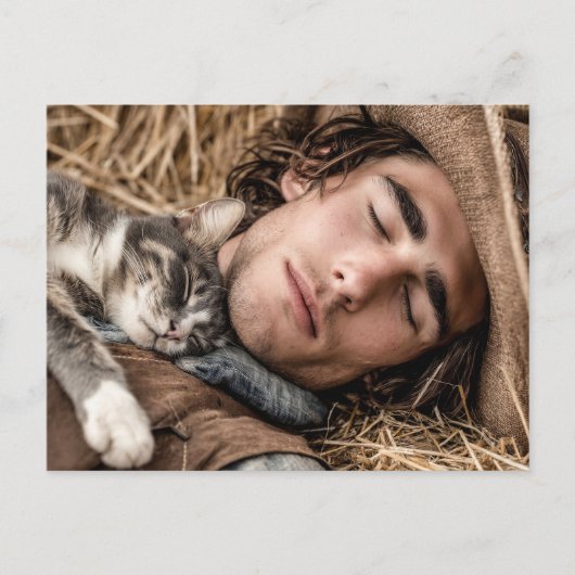 Beaux Hommes & Cartes d'Art de Chats (Devant)