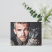 Beaux Hommes & Cartes d'Art de Chats (Debout devant)
