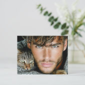 Beaux Hommes & Cartes d'Art de Chats (Debout devant)