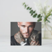Beaux Hommes & Cartes d'Art de Chats (Debout devant)