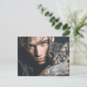 Beaux Hommes & Cartes d'Art de Chats (Debout devant)