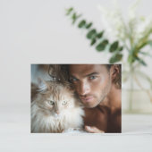 Beaux Hommes & Cartes d'Art de Chats (Debout devant)