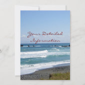 Beaux Invitations de jour / plage (Dos)