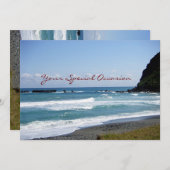 Beaux Invitations de jour / plage (Devant / Derrière)