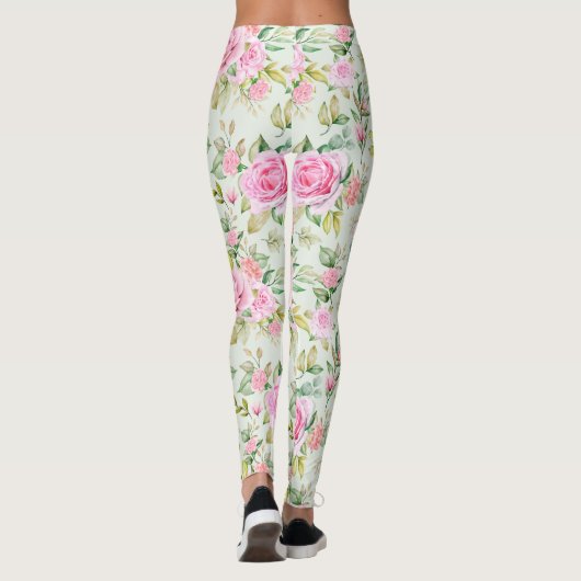 Beaux Leggings Floraux (Dos)