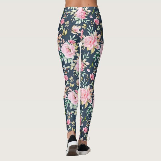 Beaux Leggings Floraux (Dos)