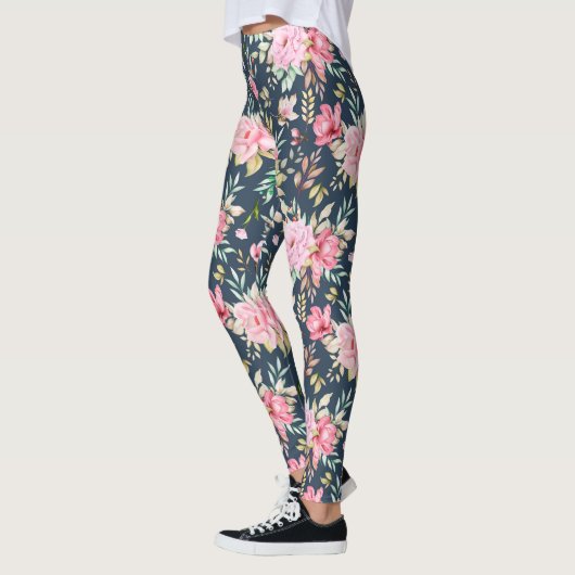 Beaux Leggings Floraux (Gauche)
