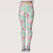 Beaux Leggings Floraux (Devant)