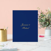 Beaux Noms De Couple Calligraphie Chic Bleu & Or (Mariage)