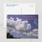 Beaux nuages SW Florida Carte postale (Devant / Derrière)