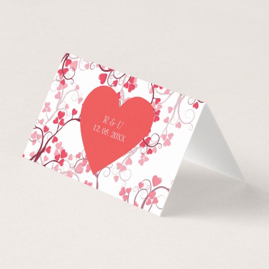 Beaux numéros de table de coeurs (Back)