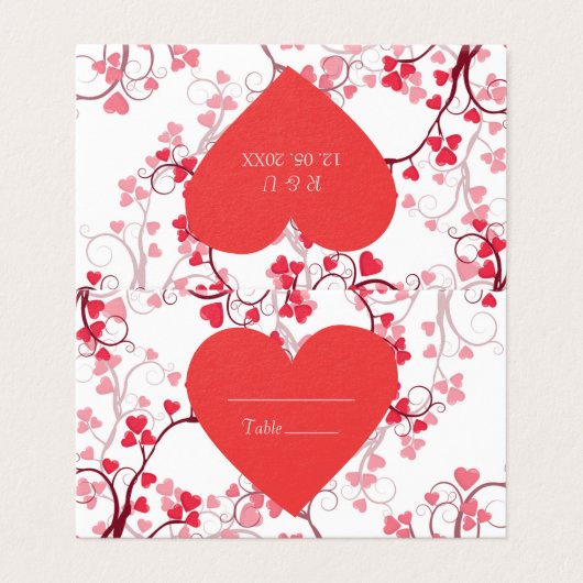 Beaux numéros de table de coeurs (Outside Unfolded)