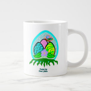 Beaux oeufs de Pâques Jumbo Café Mug