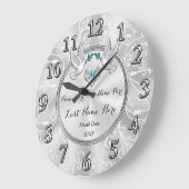 Beaux Oiseaux de l'Amour Horloge Murale Unique de (Angle)