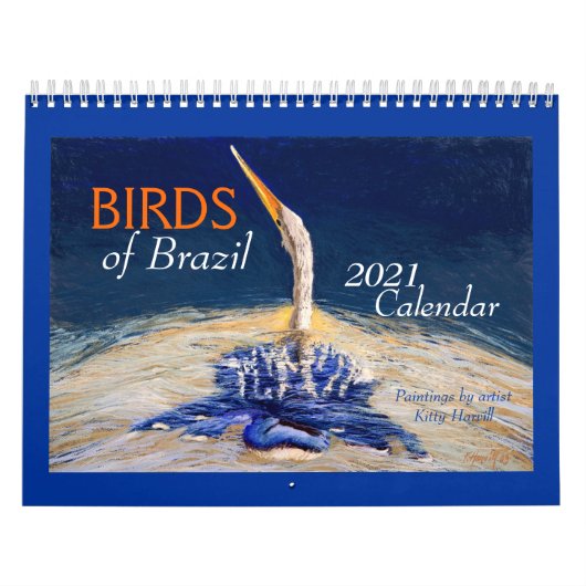 Beaux "OISEAUX du Brésil" Calendrier 2021 (Protection)