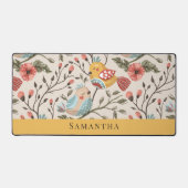 Beaux oiseaux fleuris avec nom (Recto)