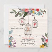 Beaux Oiseaux & Fleurs Invitation (Devant)