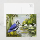 Beaux Oiseaux Par Carte Postale Lakeside (Devant / Derrière)